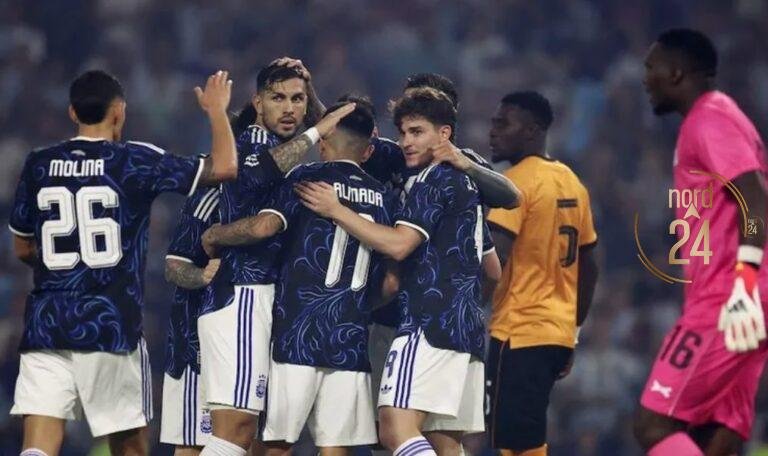 Argentina goleó a Zambia en la despedida del país
