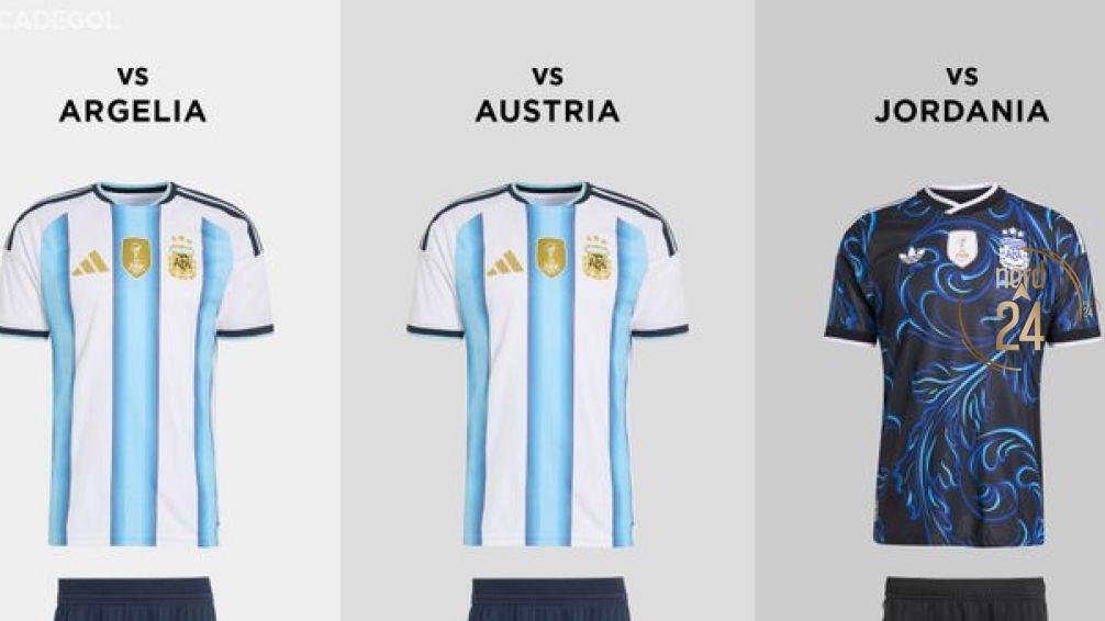 Se conocieron las camisetas que usará Argentina en fase de grupos