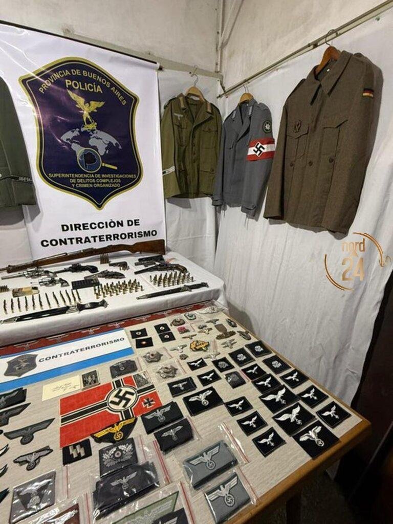 Allanaron un lugar por venta ilegal y encontraron insignias esvásticas