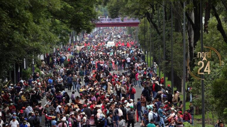 Bloquearon el ingreso al Estadio Azteca por protestas en México