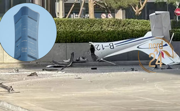 Una avioneta se estrelló con un edificio en China