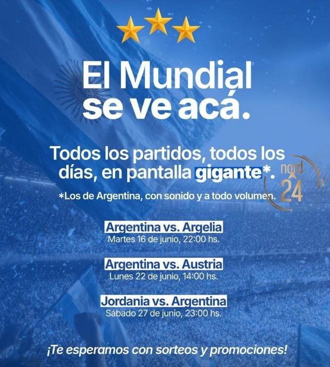 La Unidad transmitirá en pantalla gigante todos los partidos de Argentina
