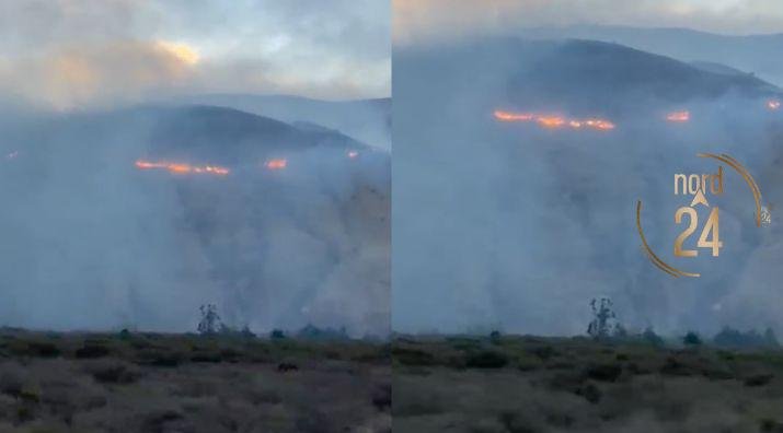 Se inició un gran incendio en Jujuy y se cortó la circulación de la Ruta 9