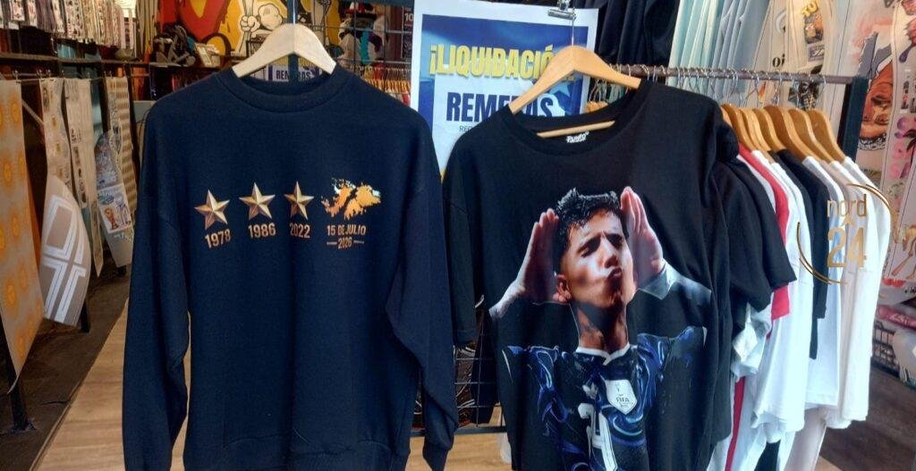 Corrientes: Aumentó la demanda de remeras de la Selección con la bandera de Malvinas