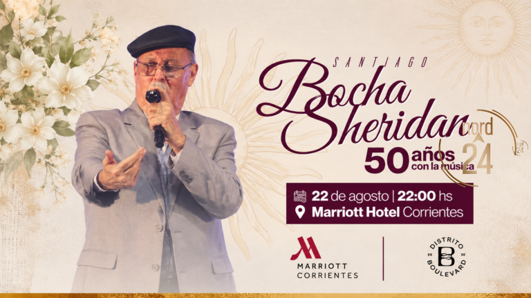 El Bocha Sheridan celebra 50 años de trayectoria con una noche de chamamé en Corrientes