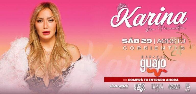 Karina La Princesita inaugurará Espacio Guajó, el nuevo escenario para grandes eventos en Corrientes