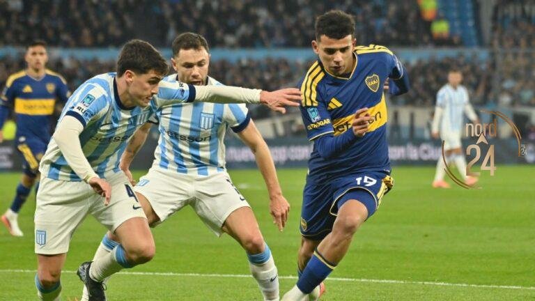 Racing y Boca empataron en un buen partido en Avellaneda