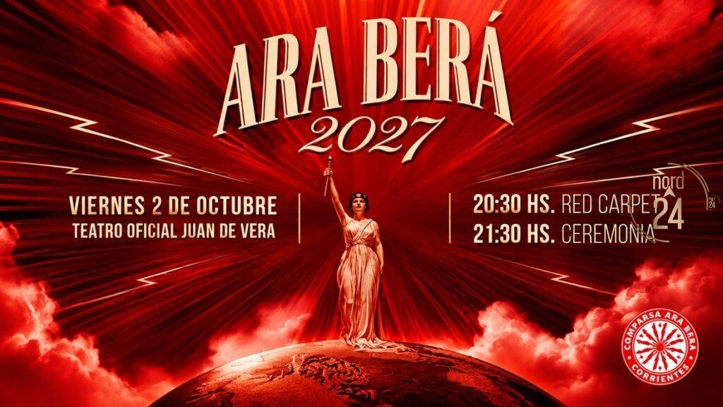 Ará Berá develará su tema 2027 con una noche de gala en el Teatro Vera