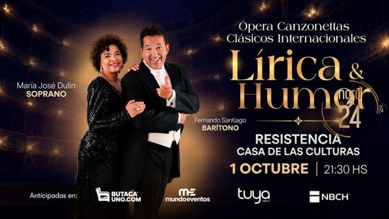 “Lírica y Humor”, el espectáculo que fusiona música clásica y diversión, vuelve a Resistencia